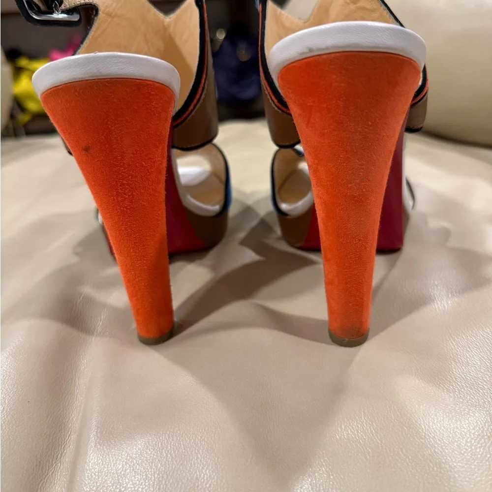 RARE Christian Louboutin ankle strap heels from Tribalou collection ; size 38